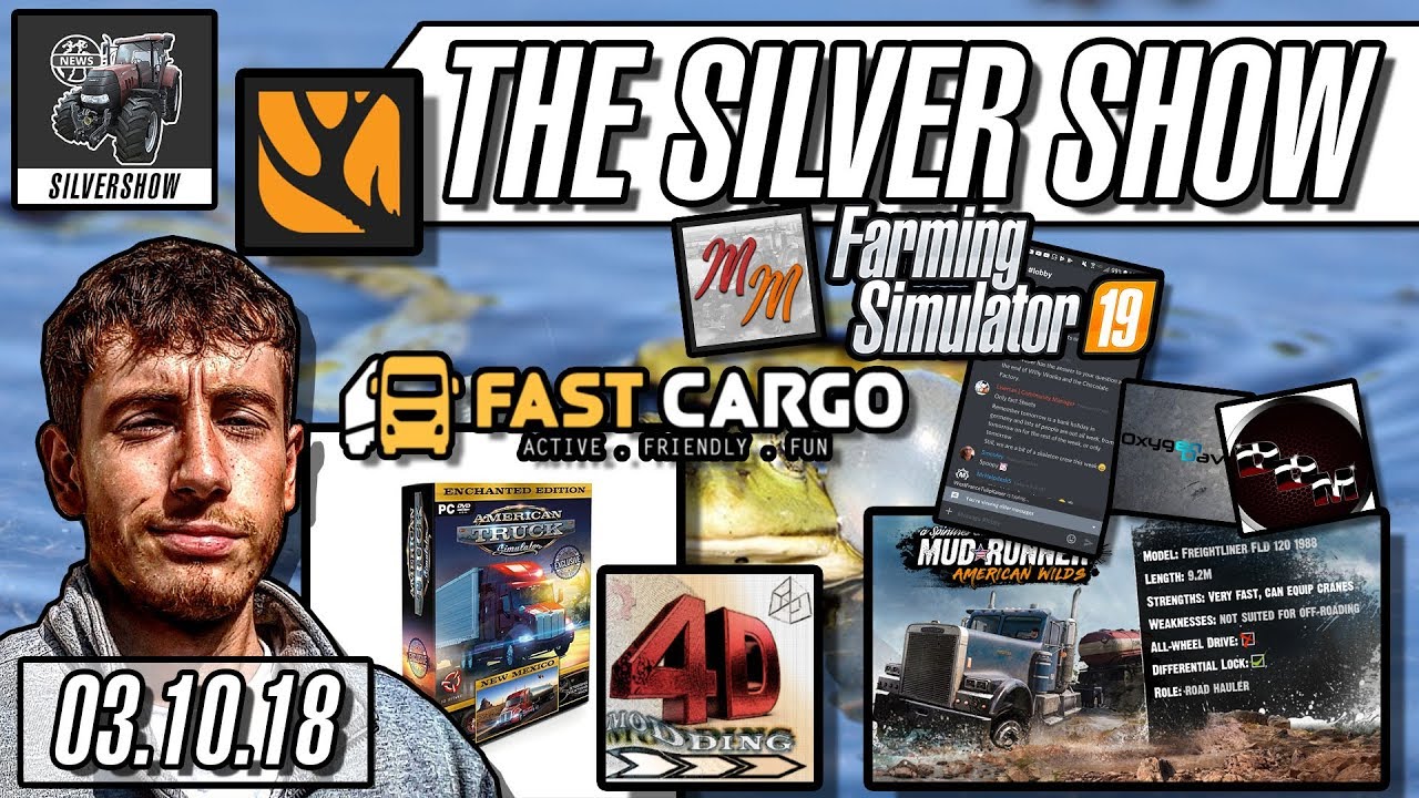 (03.10.18) Cattle & Crops HOTFIX, Update on FS19/17 MODS, DDM, Oregon Release, Mud Runner & MORE!