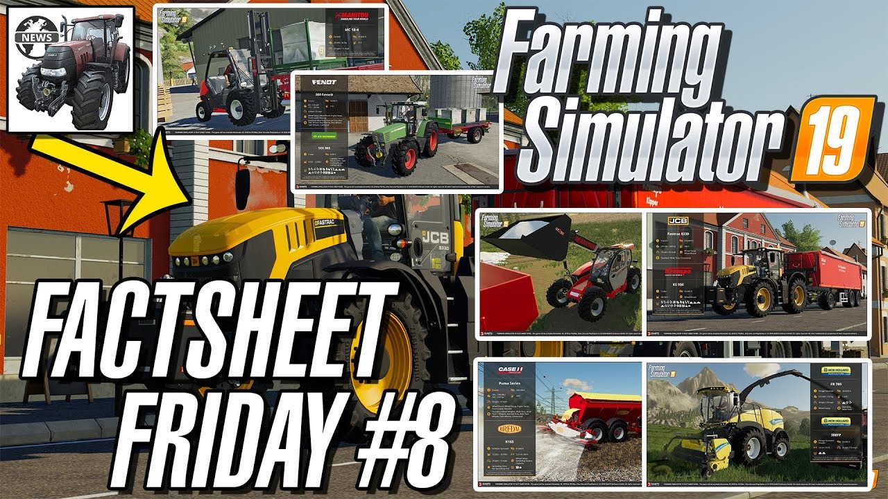 All NEW Farming Simulator 19 FACTSHEETS Episode #8 | Brand NEW JCB, NEW Tractors/Forklift & More!
