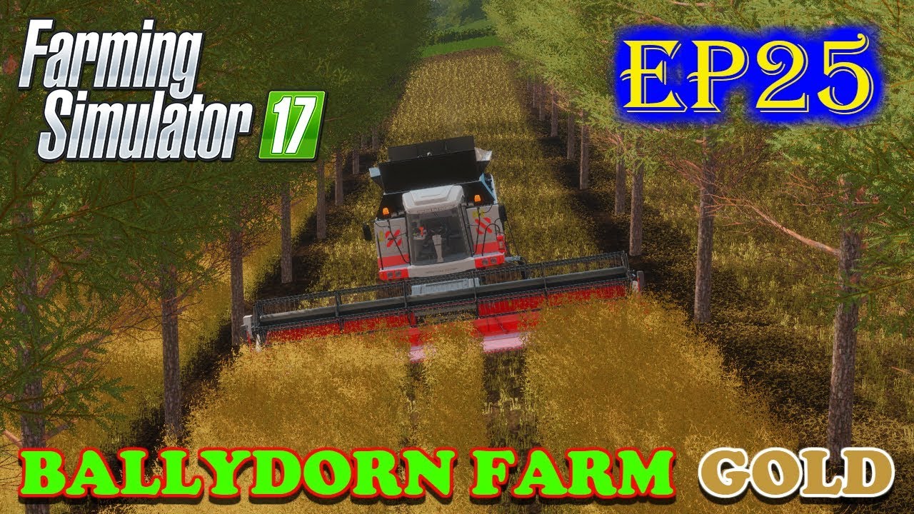 Farming Simulator 17 | Ballydorn Farm Gold | Timelapse | Episode 25 | HARVESTING IN BETWEEN TREES