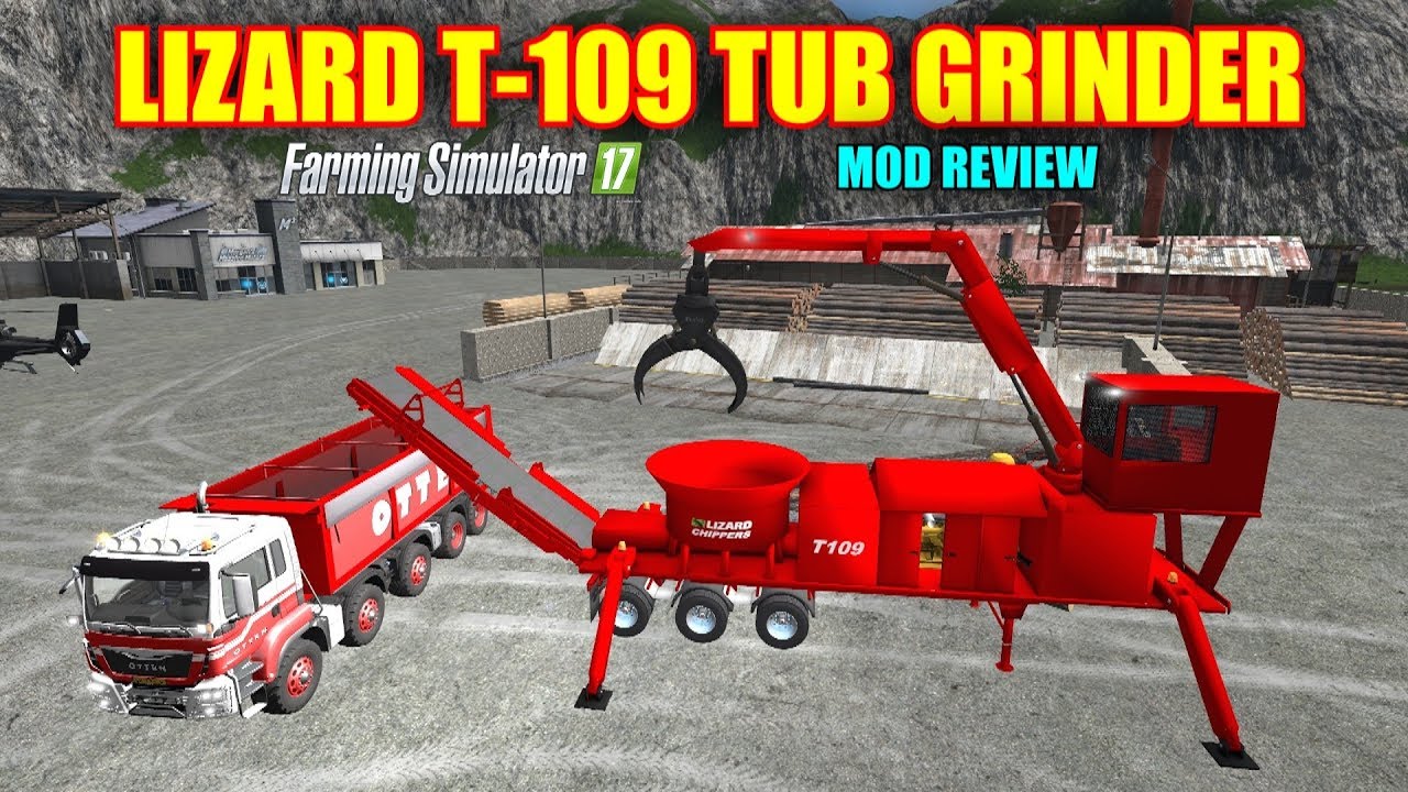 Farming Simulator 17 - Lizard T-109 Tub Grinder v1.0 "Mod Review"