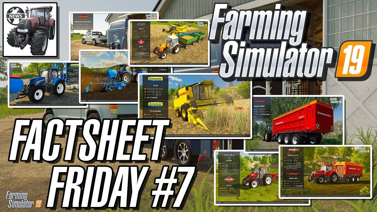Farming Simulator 19 FACTSHEET Friday! Episode #7 | Horse Box, Tractors, Combine & More!