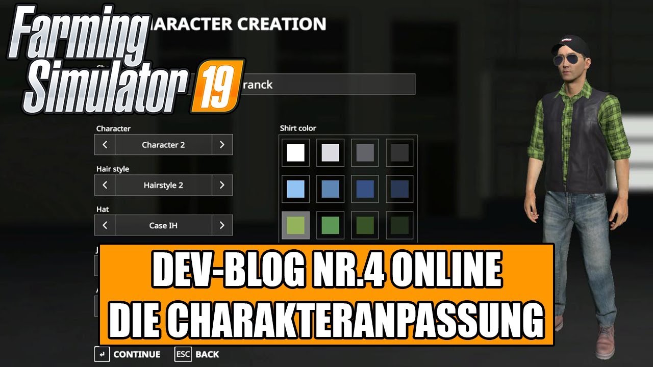 LS19 Dev Blog Nr.4 Online! Die Charakteranpassung