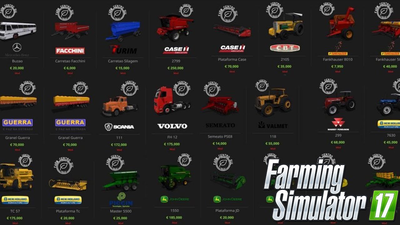MELHOR PACK DE MODS BRASILEIROS MUITO SHOW | FARMING SIMULATOR 17 [PT-BR]