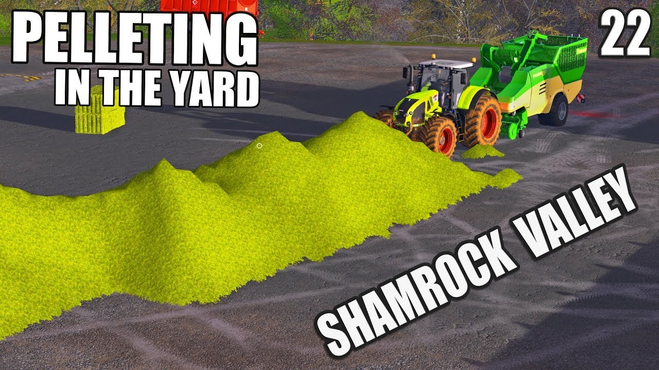 OPENING BALES TO MAKE PELLETS | Shamrock Valley | Farming Simulator 17 - #22