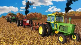 PLOW DAY ON YOTE FARMS! JD 4020, FARMALL 706 PULLING 4 BOTTOM  | FARMING SIMULATOR 2017