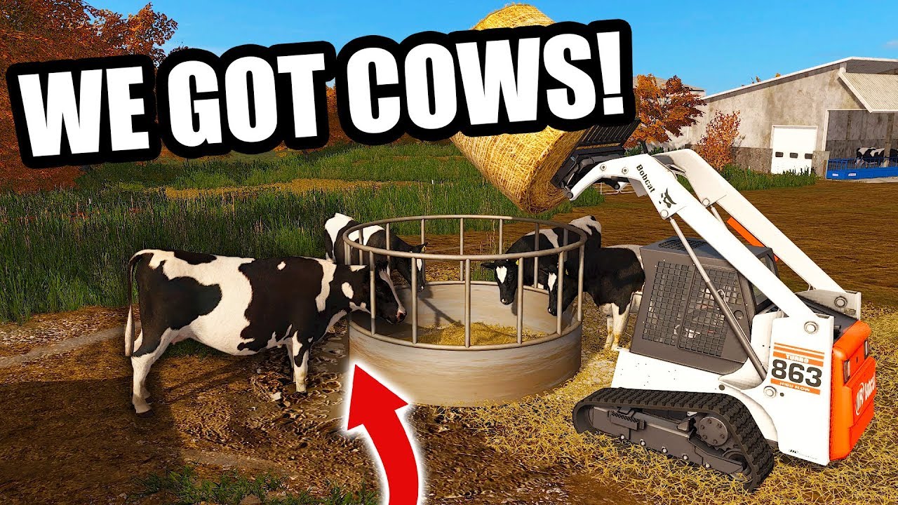 WELCOME HOME COWS! PURCHASING & HAULING CATTLE BACK TO THE FARM | FARMING SIMULATOR 2017