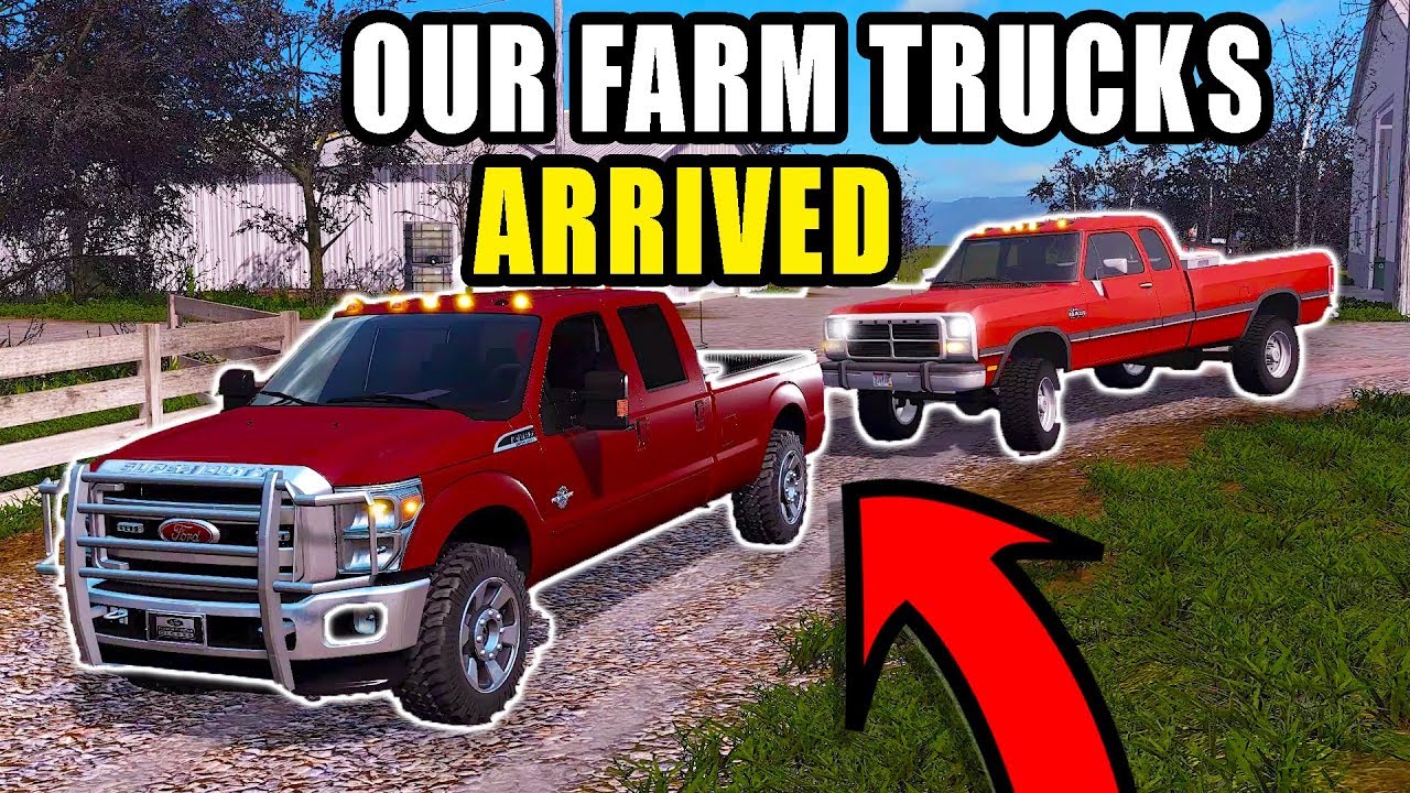 NEW HEAVY DUTY DIESEL TRUCKS ON THE FARM! WHICH ONE DO WE TAKE? | FARMING SIMULATOR 2017
