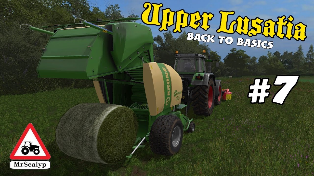 Upper Lusatia, #7 (Bale Therapy!). Back to Basics series. Farming Simulator 17 PS4. Let's Play.