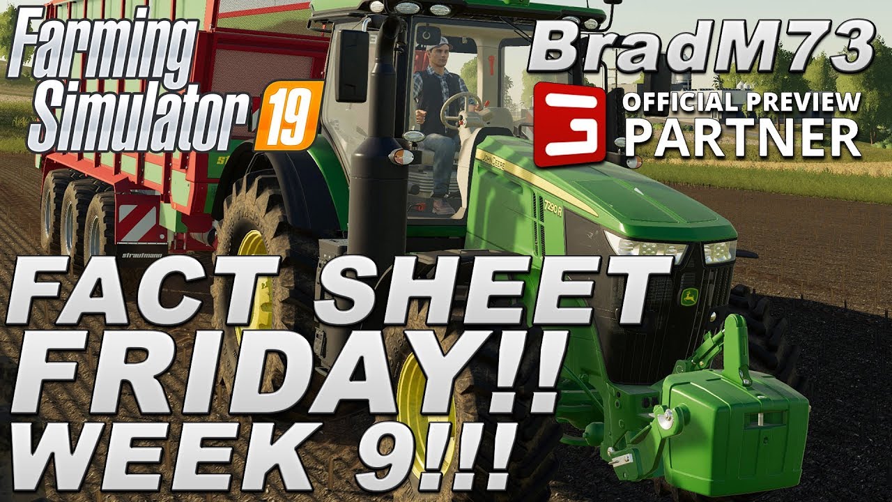 FARMING SIMULATOR 19 - FACT SHEET FRIDAY - WEEK 9!! John Deere, Fendt, Krone, Annaburger!!