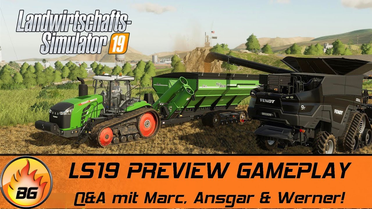 LS19 PREVIEW GAMEPLAY! | Q&A mit Marc, Ansgar & Werner! | FARMING SIMULATOR 19 [HD]
