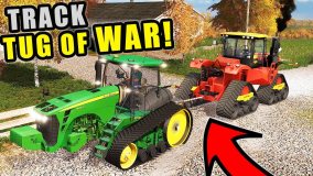 THE GREAT TRACKED TUG OF WAR! OUR 8RT WAS JEALOUS OF THE VERSATILE | FARMING SIMULATOR 2017