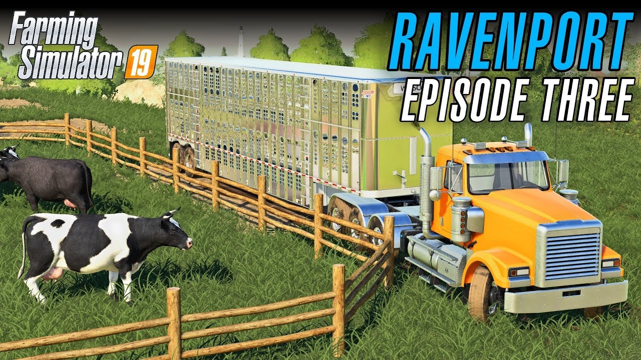 BUYING COWS | Farming Simulator 19 | Ravenport - Ep3