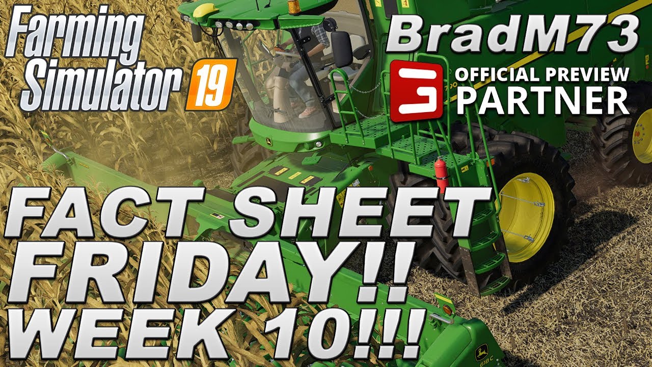 FARMING SIMULATOR 19 - FACT SHEET FRIDAY - WEEK 10!! John Deere, Fendt, Ropa, Lemken!!