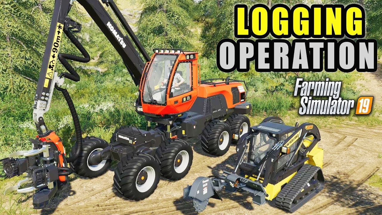 FS19- FIRST LOGGING GAMEPLAY! THE START OF OUR LOGGING BUSINESS- BUYING LAND & EQUIPMENT
