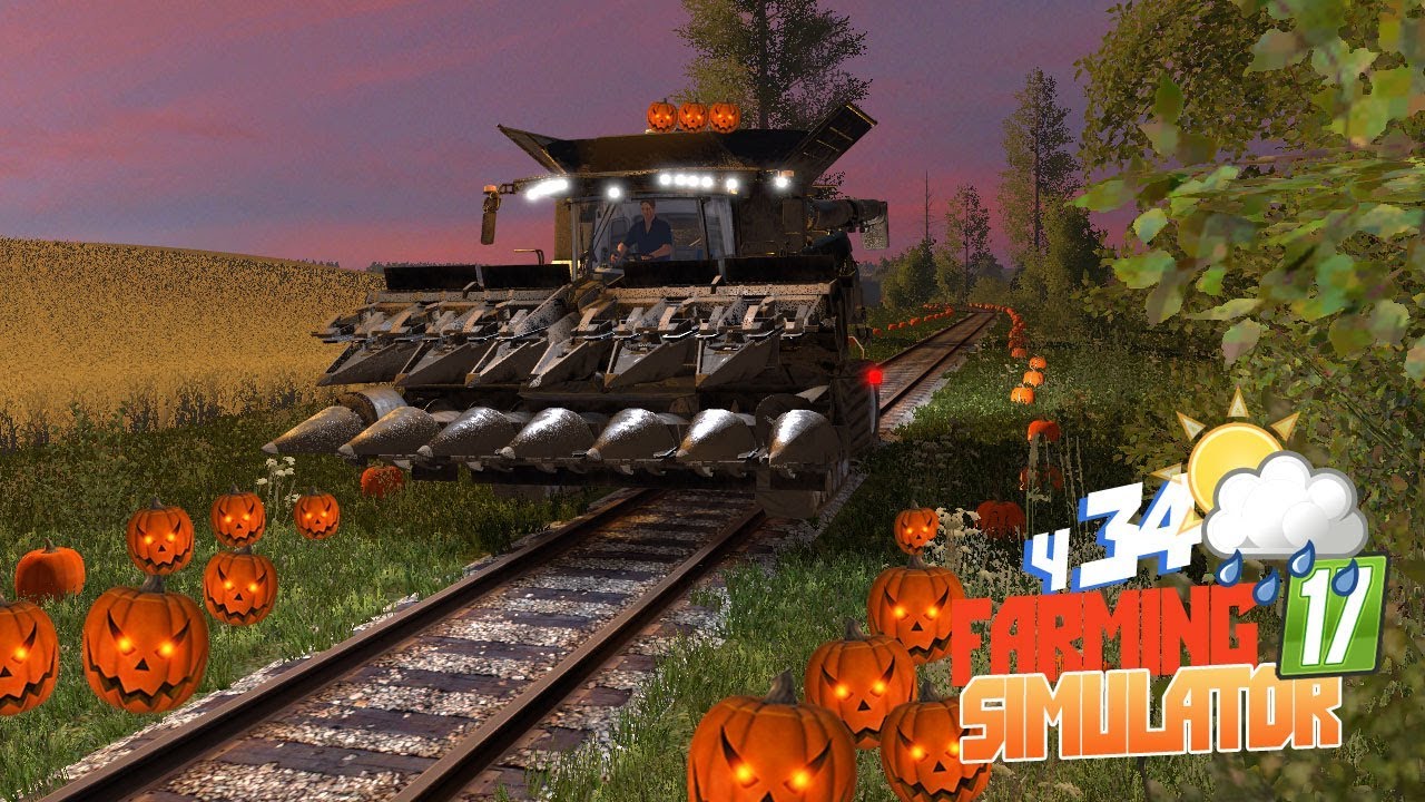 Farming Simulator 17 - Поймали ЧЕРНЫЙ комбайн! Хелловин на Брузде