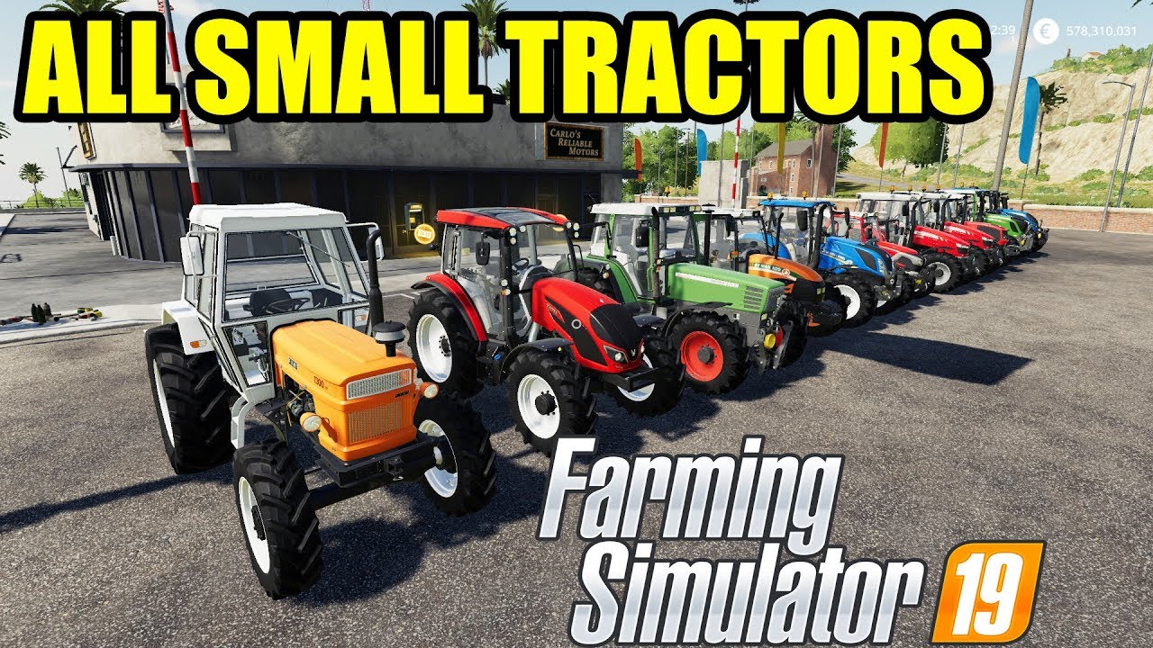 Farming Simulator 19 | ALL SMALL TRACTORS vs TRAIN