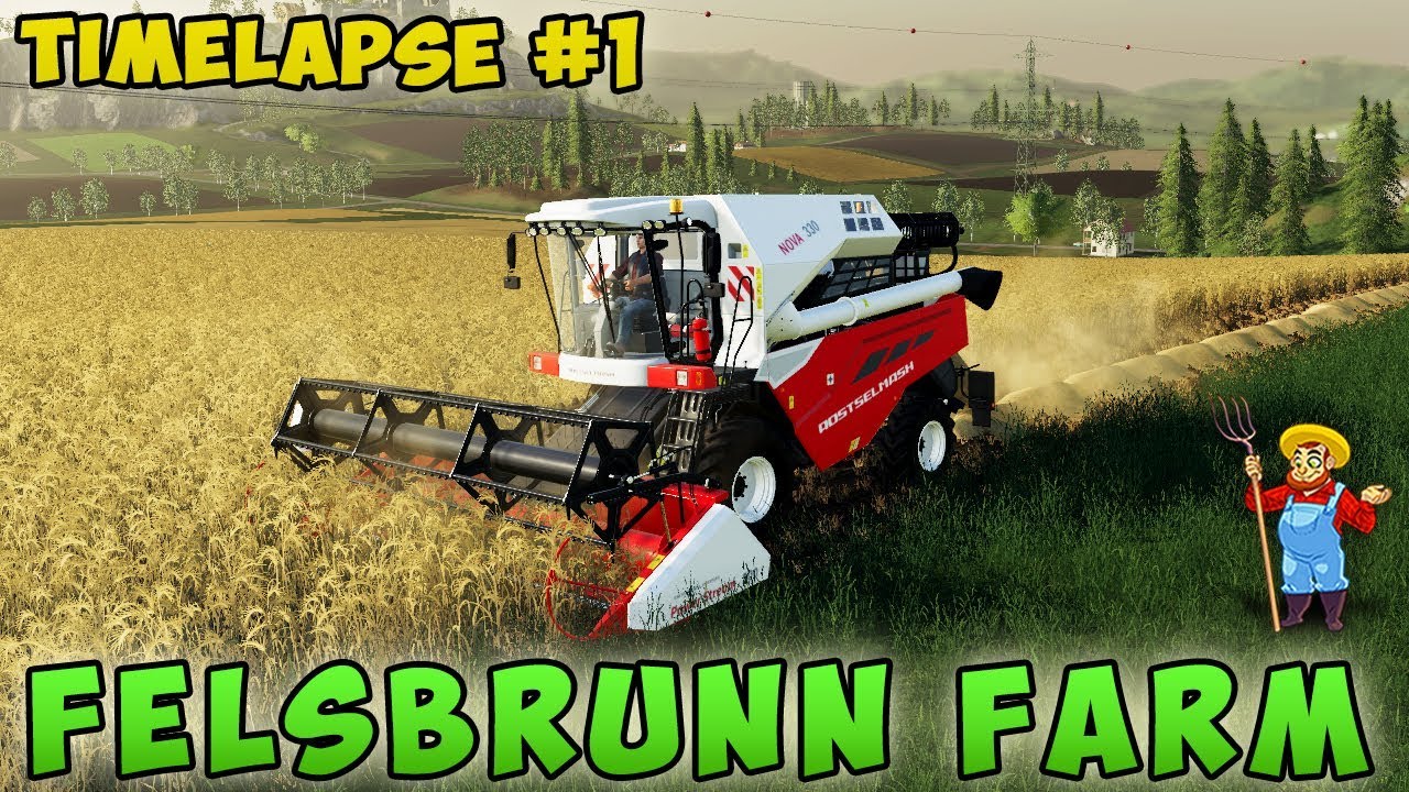 Farming simulator 19 | Felsbrunn Farm | Timelapse #01 | Spray herbicides, harvest barley