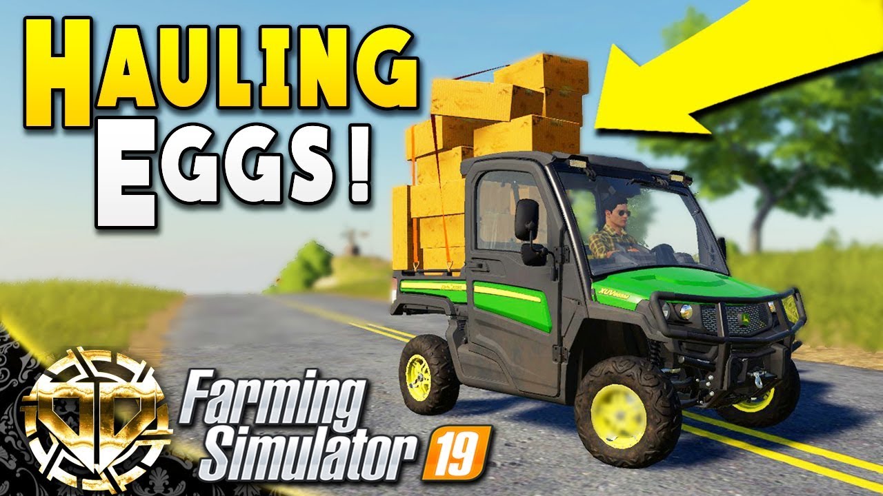 HAULING EGGS FOR CASH : Farming Simulator 19 Gameplay : Ravenport EP 11