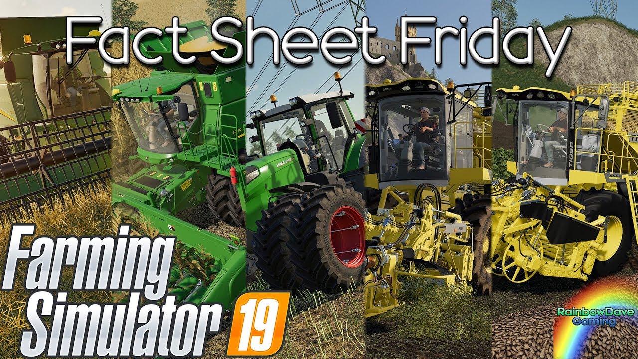 JOHN DEERE COMBINES! FENDT 1050! ROPA! | Farming Simulator 19 Fact Sheets