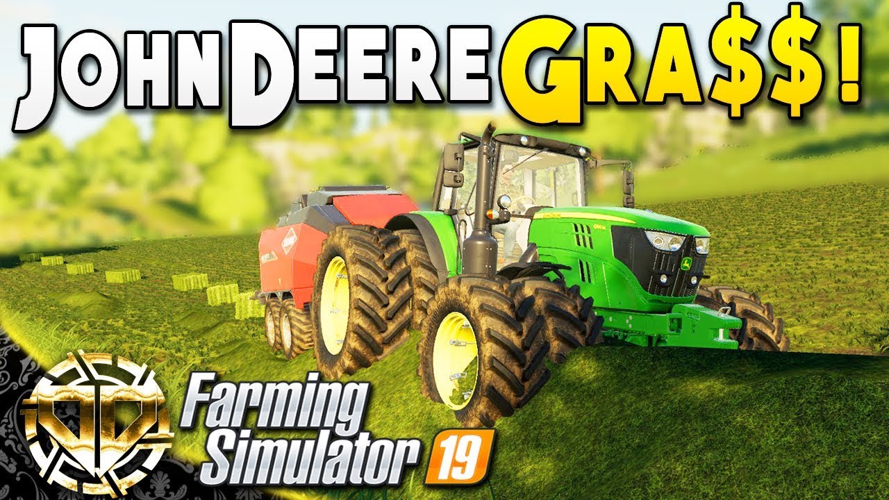 JOHN DEERE GRASS : MAKING CASH FROM SILAGE : Farming Simulator 19 Gameplay : Ravenport EP 7
