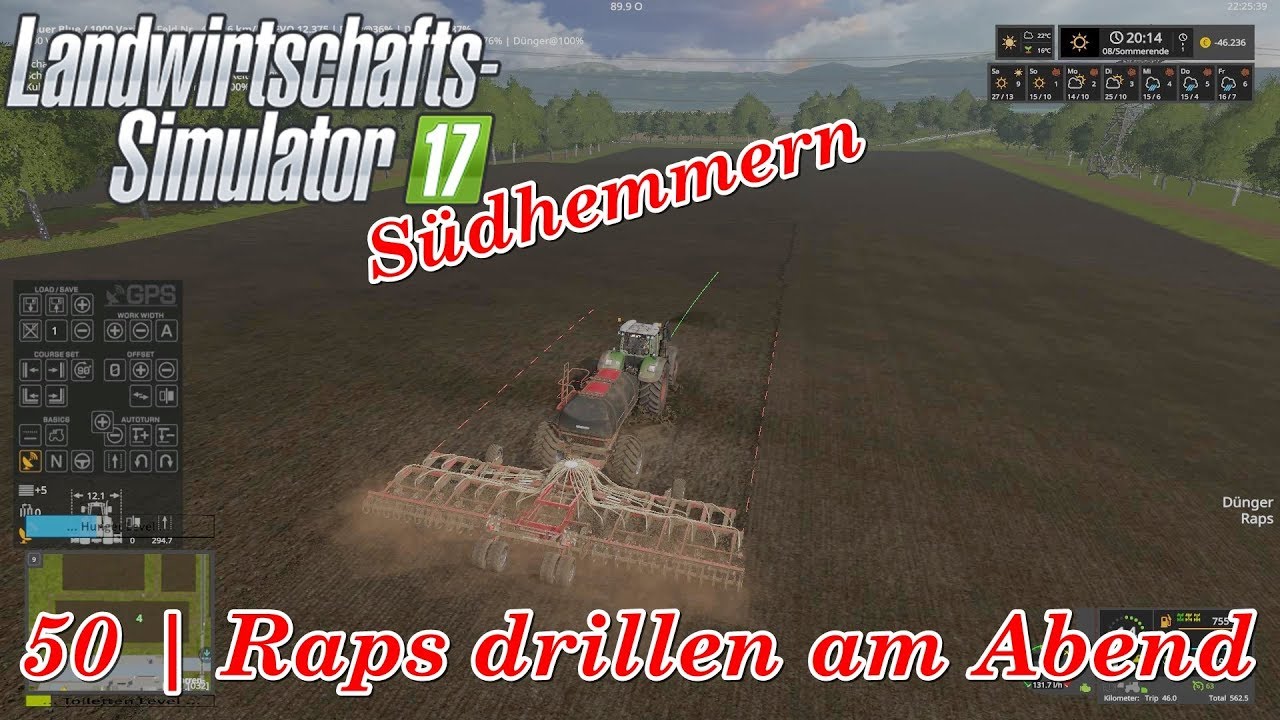 LS 17 | Back to Südhemmern |#50 - Raps drillen am Abend