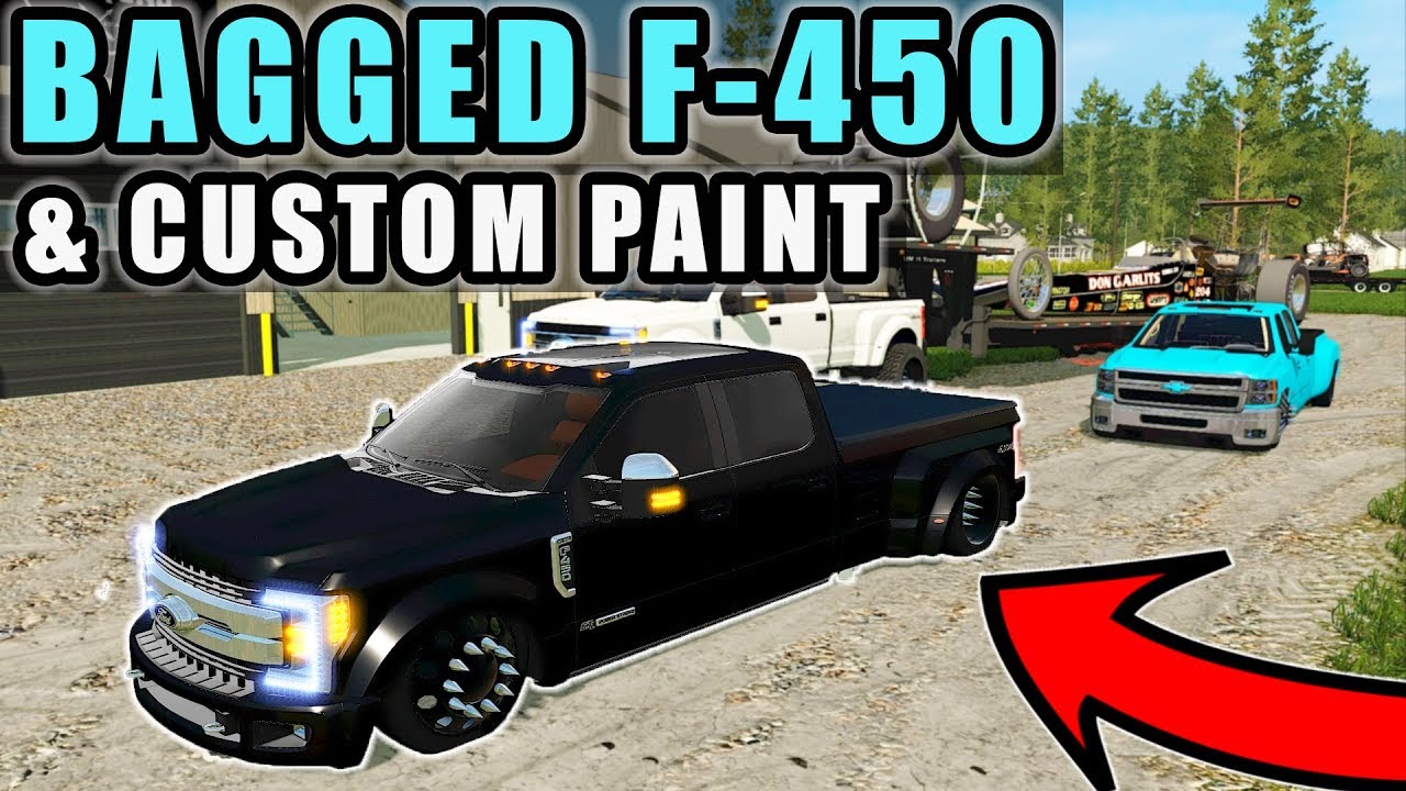 NEW BAGGED CUSTOM F-450 PLATINUM FOR ROLLIN COAL CUSTOMS | FARMING SIMULATOR 2017