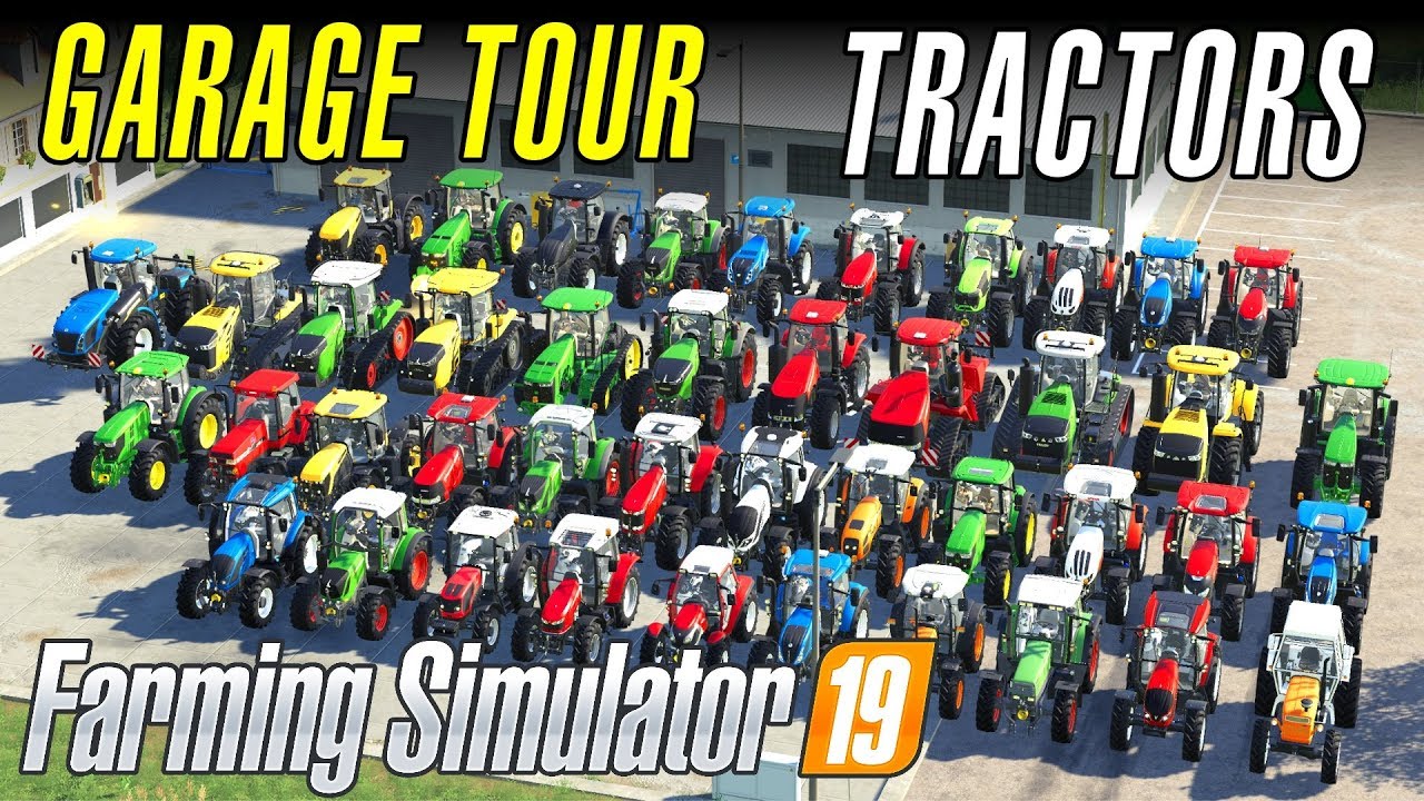 THAT'S A LOT OF TRACTORS | Farming Simulator 19 - Garage Tour