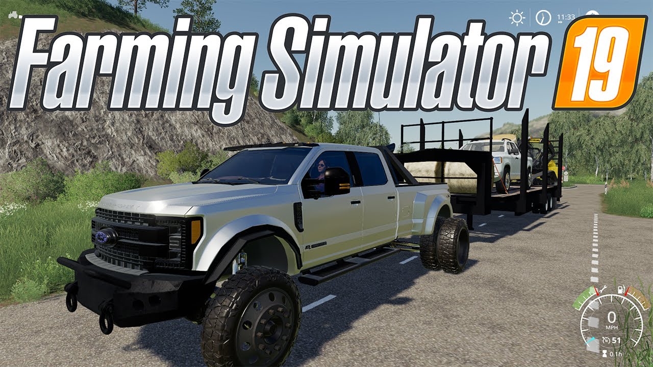 Farming simulator 19 - Ford F450 Platinum Hauling + Towing
