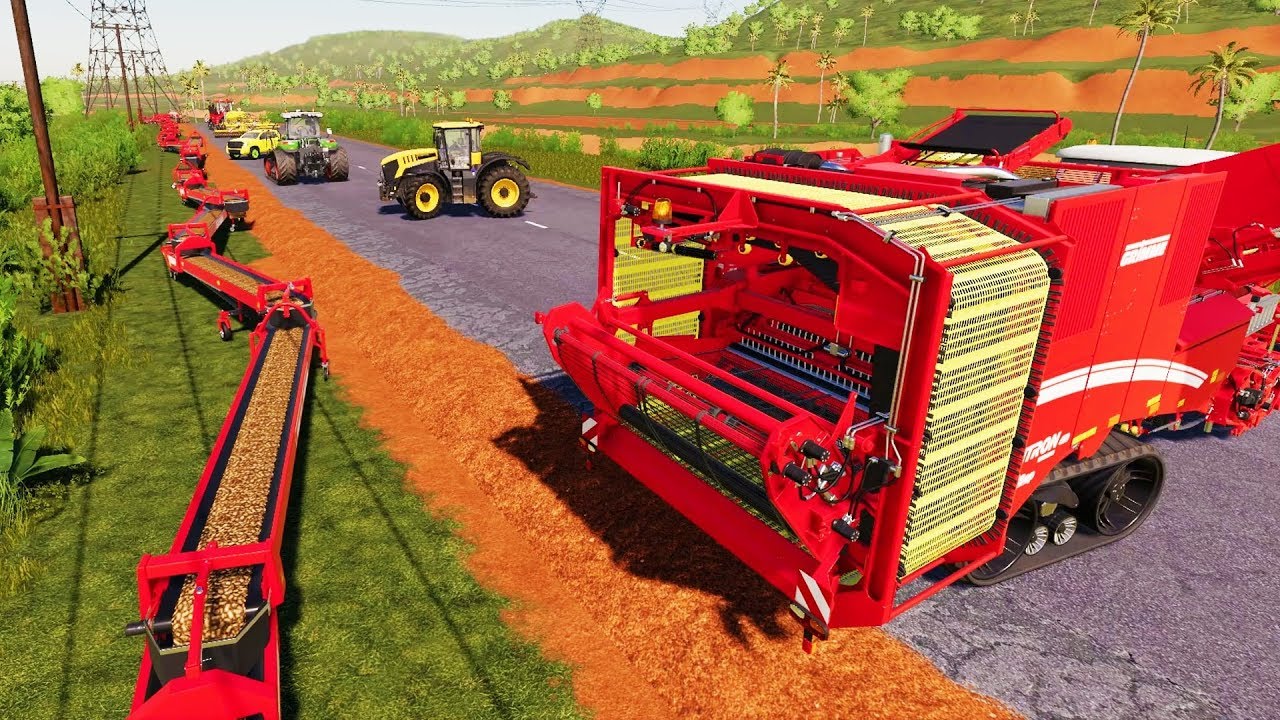 I Put Conveyor Belts Across the Entire Map - Farming Simulator 19