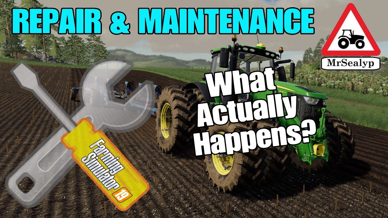 A Guide to... REPAIR & MAINTENANCE (What Actually Happens?) Farming Simulator 19, PS4, Assistance!