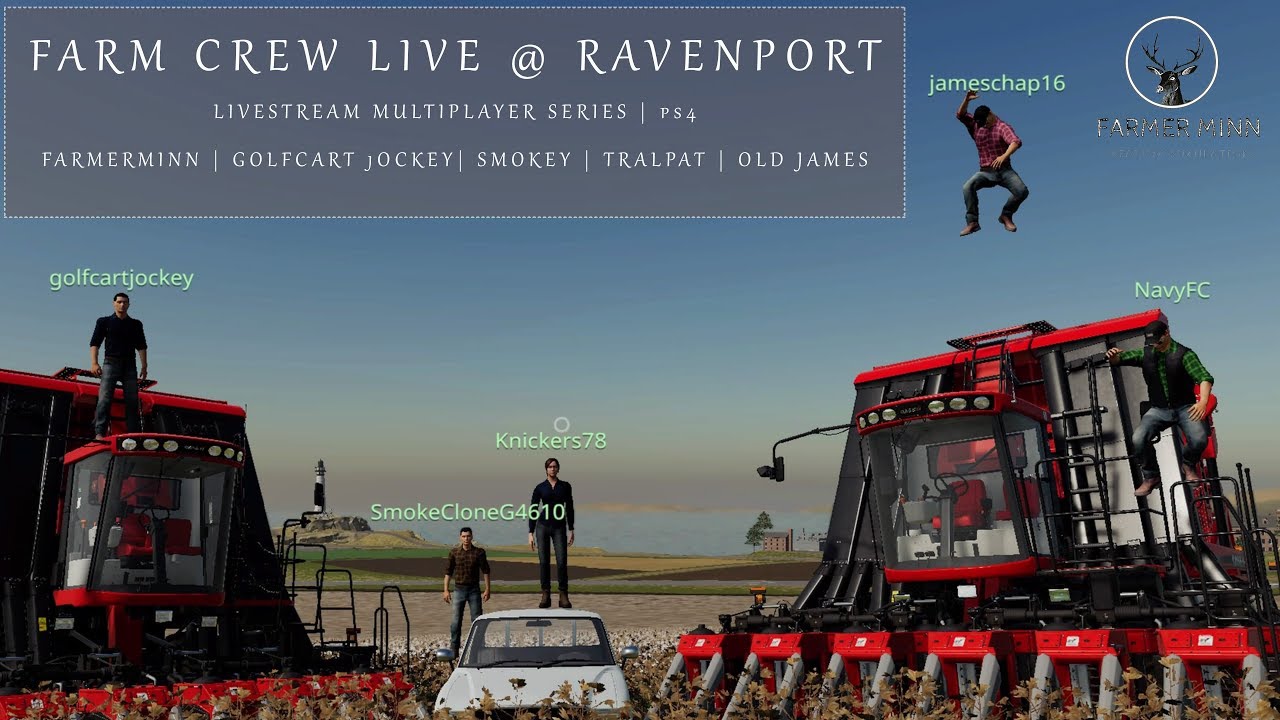 FARM CREW LIVE on FS19 (Ravenport) | FS19 PS4 | Episode 4