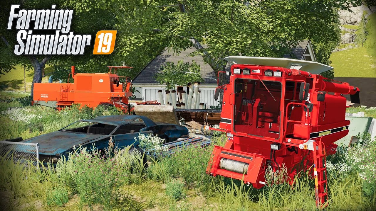 FS19- FOUND COMBINE WITH STOLEN TIRES ON AN ABANDONED FARM | HEADED TO THE SCRAP YARD