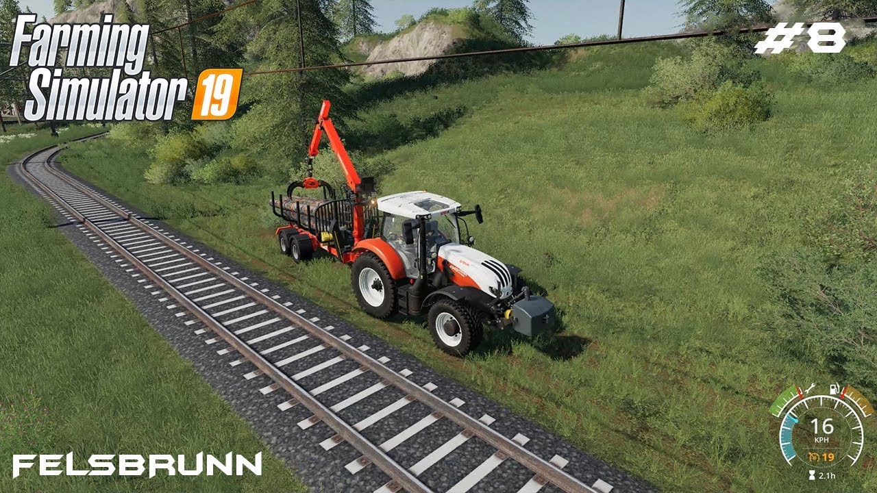 Logging with tractor and trailer | Forestry on Felsbrunn | Farming Simulator 19 | Episode 8