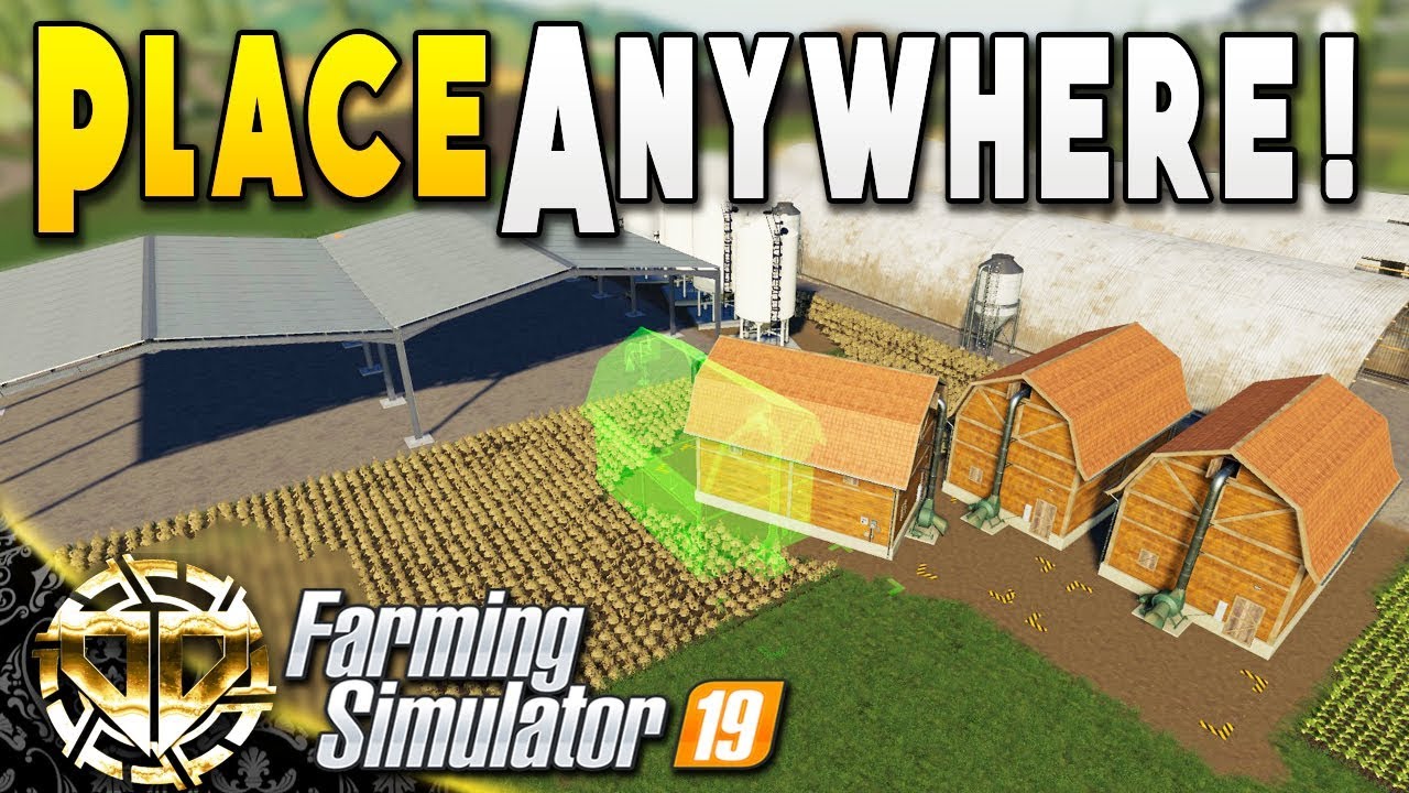 PLACE BUILDINGS ANYWHERE : PLACE ANYWHERE MOD : Farming Simulator 19 Gameplay : Ravenport EP 16