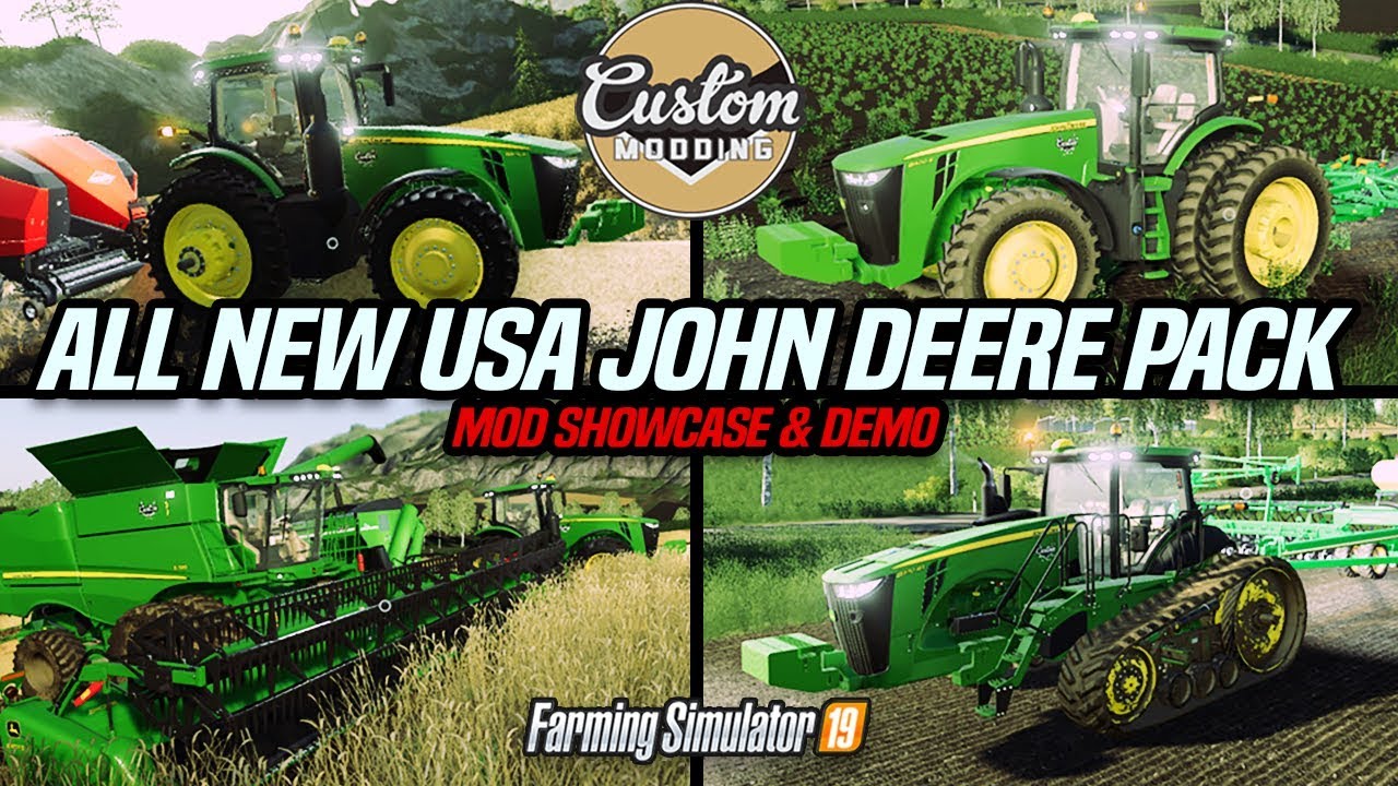 USA JOHN DEERE TRACTOR MOD PACK - RELEASED | FARMING SIMULATOR 19 PC GAMEPLAY
