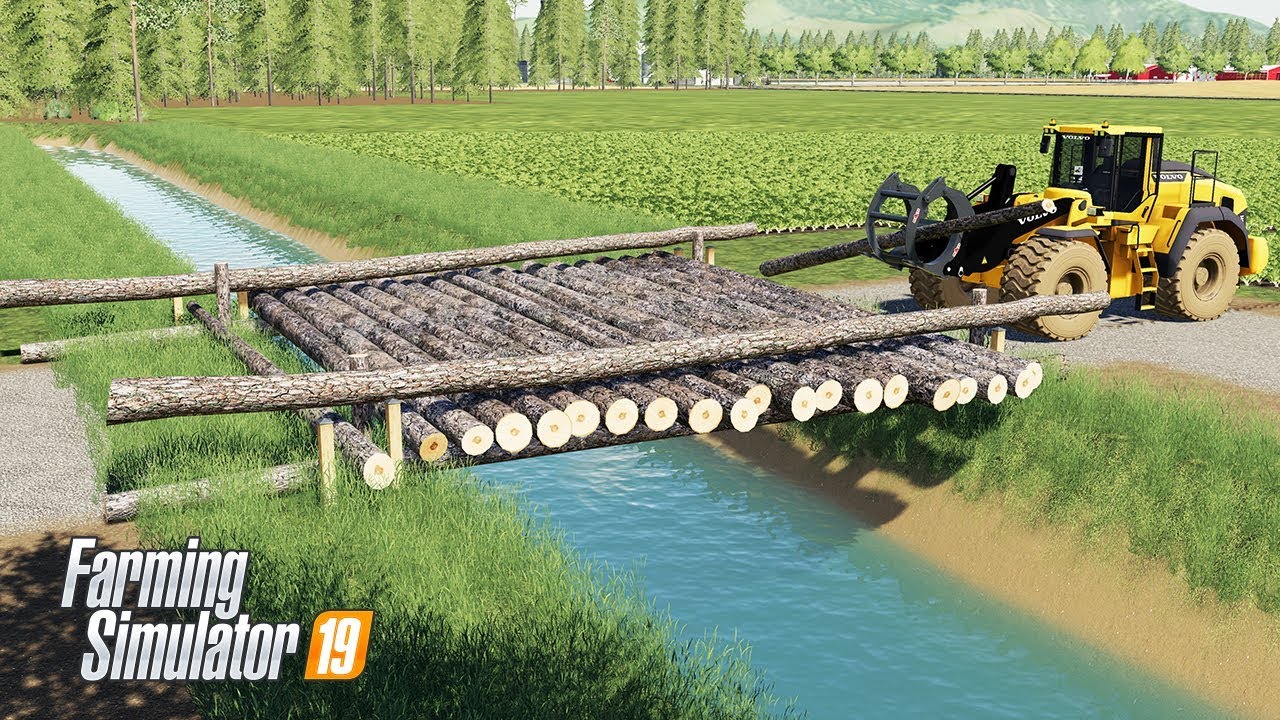 How to Build Log Bridge in Farming Simulator 19 - FS19 Construction Mods