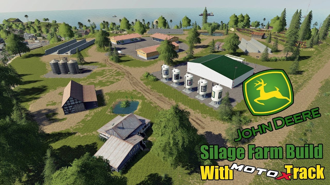 John Deere Silage Farm Build with MotoX Track - Timelapse - FS19
