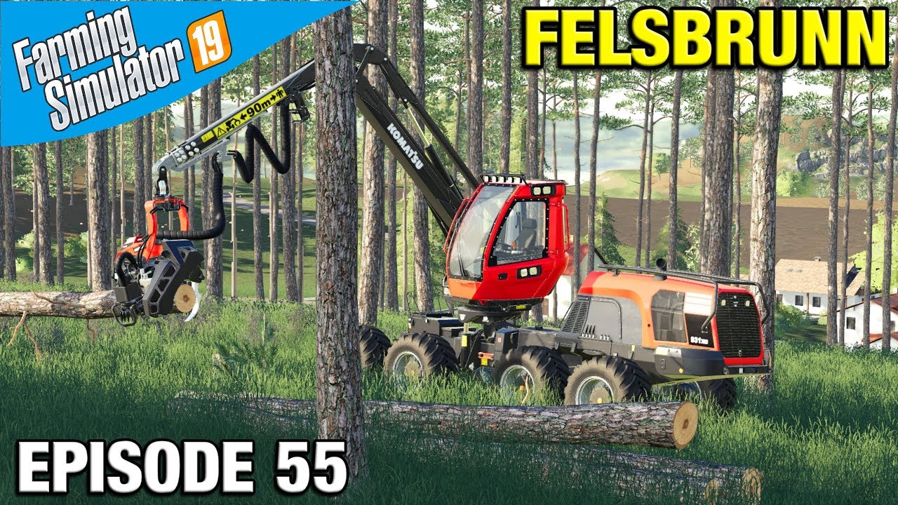 LARGE SCALE FORESTRY Farming Simulator 19 Timelapse - Felsbrunn FS19 Episode 55