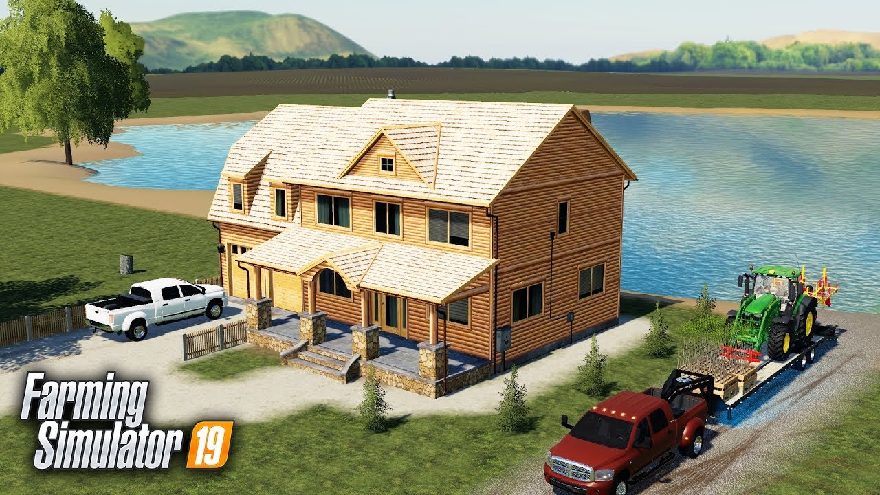FS19- BUILDING A LAKE IN THE MIDDLE OF A CORN FIELD (IT WORKED) ADDING LAKE HOUSES, ROADS | EP #1