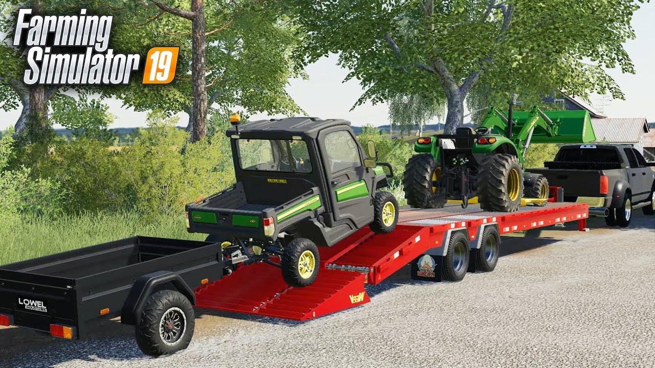 FS19- GOING HUNTING! CREATING FOOD-PLOTS FOR DEER & HAULING EQUIPMENT