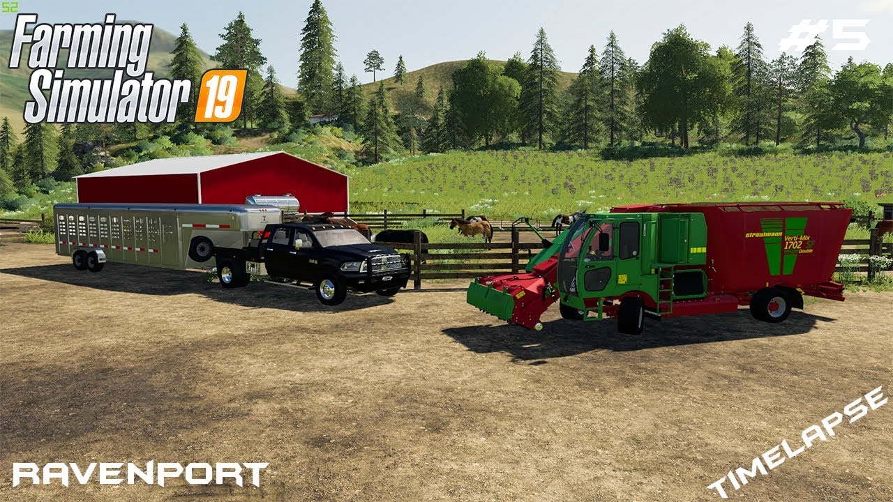 Delivering and feeding animals | Animals on Ravenport | Farming Simulator 19 | Episode 5