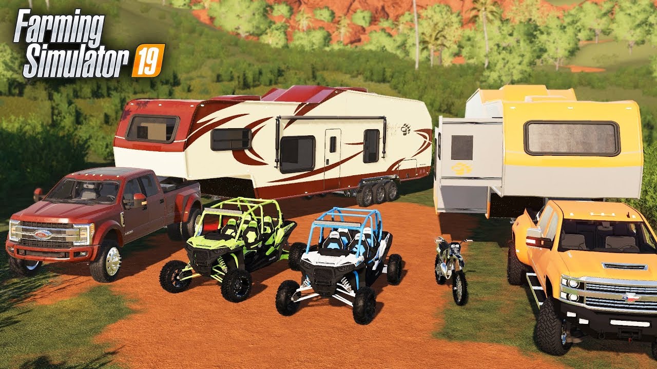 FS19- BILLIONAIRE CAMPING WITH NEW $100,000 LUXURY CAMPER (MULTIPLAYER)