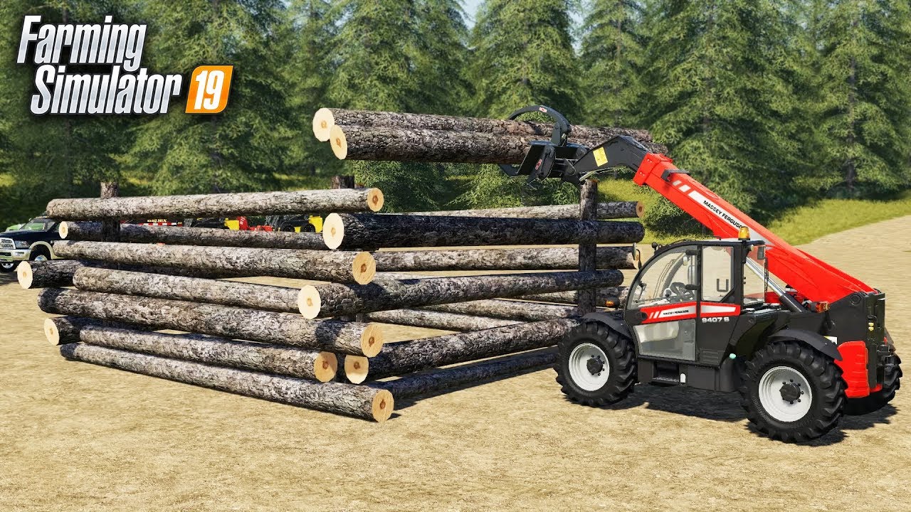 FS19- BUILDING A LOG CABIN! ADDING WALLS & FINISHING THE BASE (MULTIPLAYER)