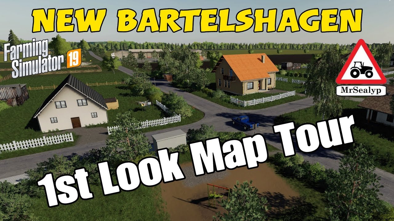 New Bartelshagen, 1st Look Map Tour, Farming Simulator 19, PS4, New Mod Map.
