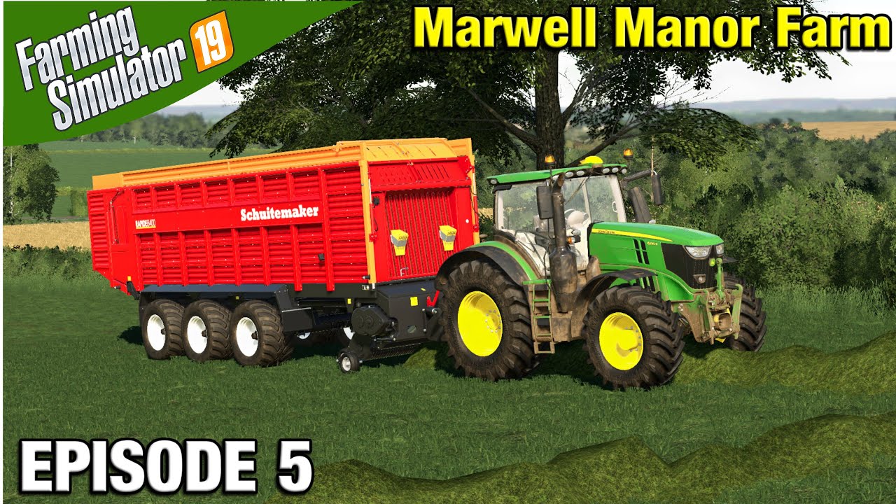 SILAGE MAKING Farming Simulator 19 Timelapse - Marwell Manor Farm FS19 Episode 5