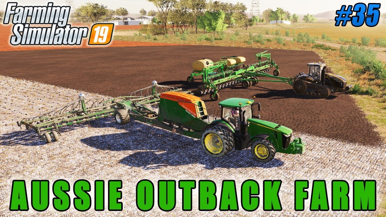 Spreading lime, planting sunflower and cotton | FS 19 | Aussie Outback | Timelapse #35