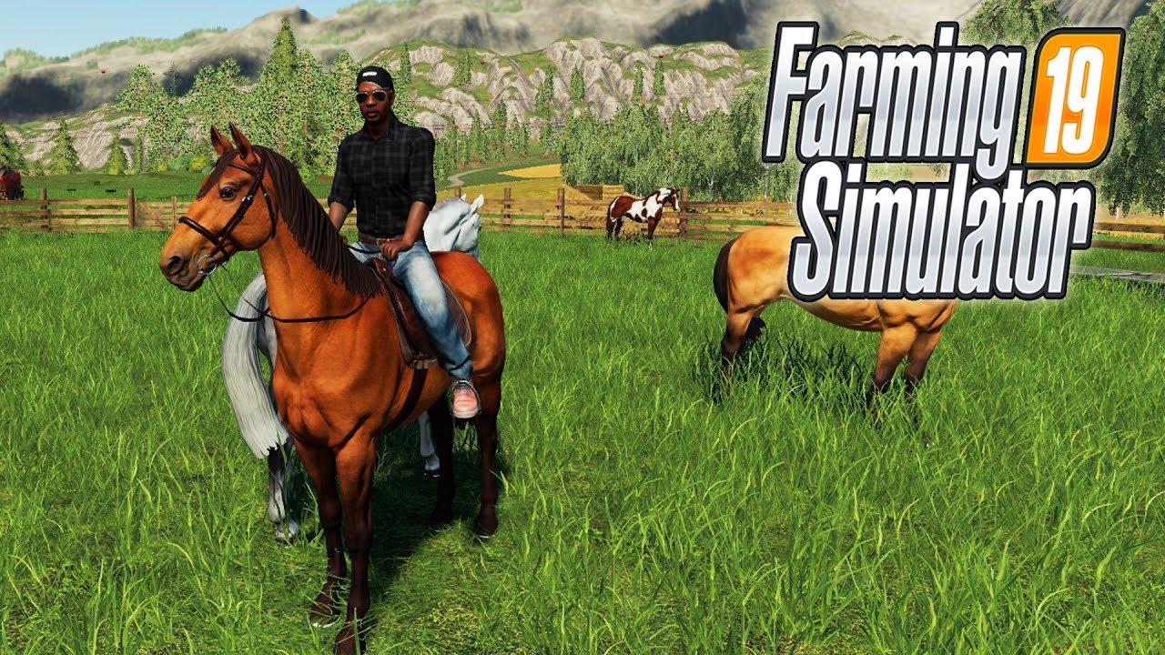 КАЧАЕМ ЛОШАДЕЙ В КООПЕ. FARMING SIMULATOR 19