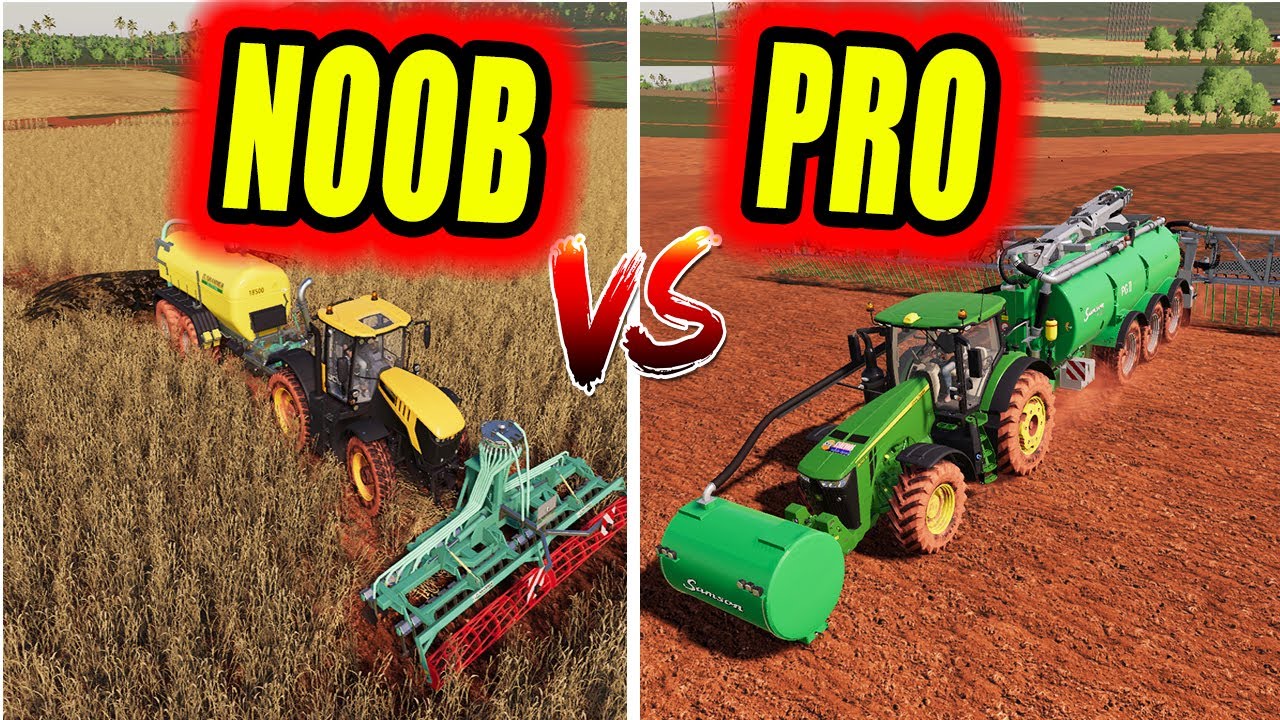 NOOB vs PRO ; Farmer Comparison!! Farming Simulator 19