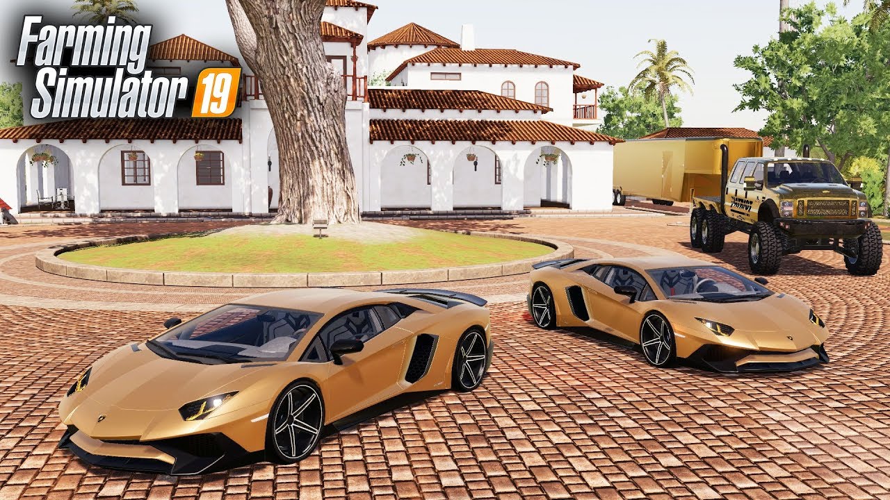 FS19- PURCHASING TWO NEW LAMBORGHINI AVENTADORS ($420,000) | ALL GOLD VEHICLES