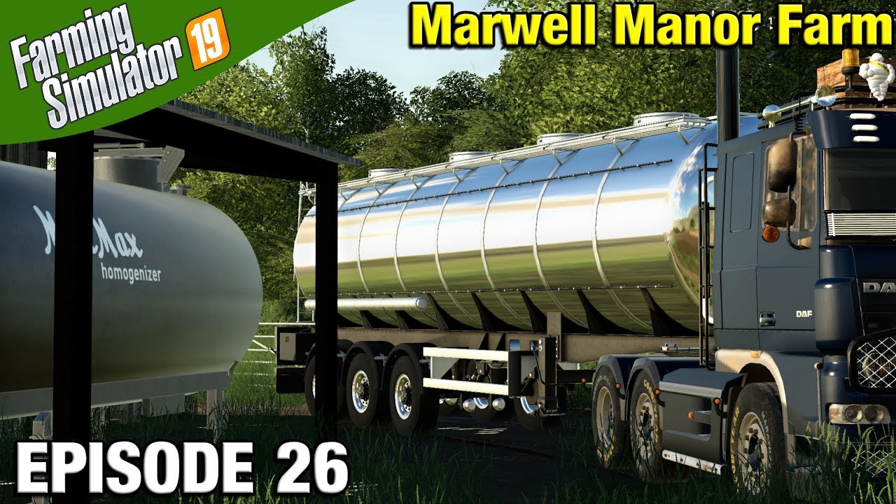 MILK COLLECTION Farming Simulator 19 Timelapse - Marwell Manor Farm FS19 Episode 26